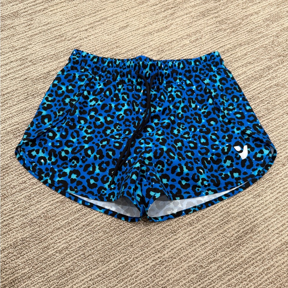 Blue Leopard Print Women's Shorts